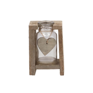 Love Wood Rack 1x Bottle 10x7x16cm