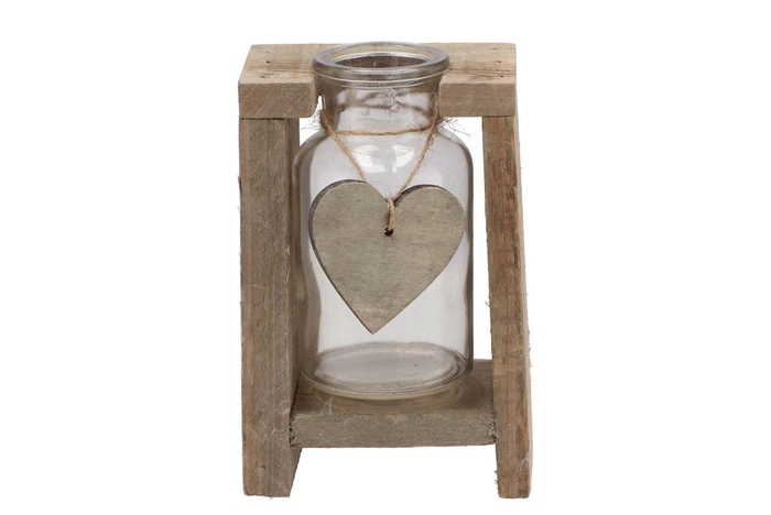 <h4>Love Wood Rack 1x Bottle 10x7x16cm</h4>