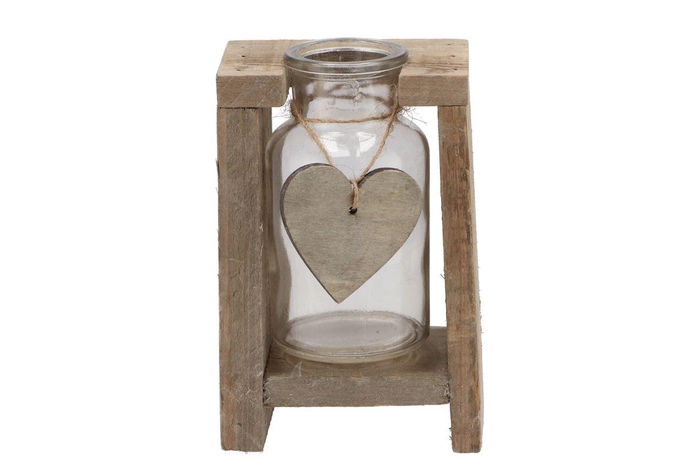 <h4>Love Wood Rack 1x Bottle 10x7x16cm</h4>
