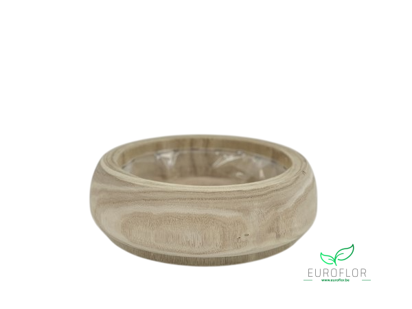 PAULOWNIA WOOD BOWL 27X27XH8