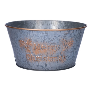 DF11-665560600 - Planter Holly d18xh9 grey / bronze wash