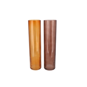 Marly Amber Brown Vase Ass 10x10x41cm