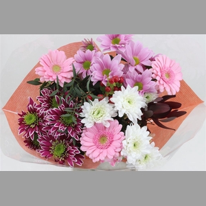 Boeket 9-10 Tak Roze