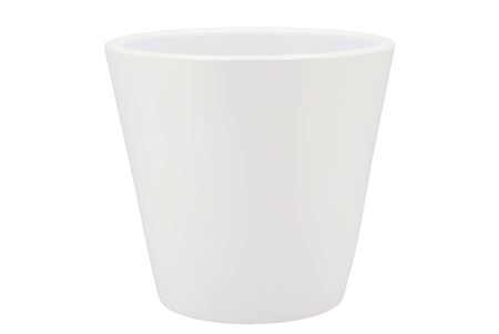 <h4>Vinci Matt White Container Pot 24x22cm</h4>