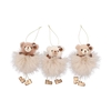 Loulou Brown X-mas Hanger Bear Ass 7x7x15cm