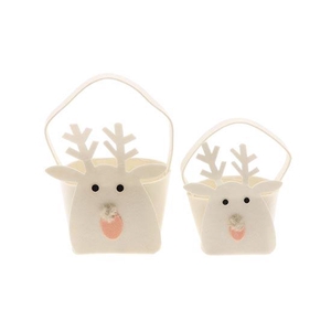Basket Deer Gift Bag S2 H26D15