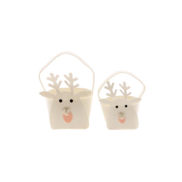 <h4>Basket Deer Gift Bag S2 H26D15</h4>