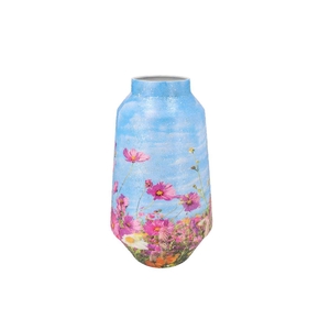 April Flower Blue Vase Iron 20x20x39cm