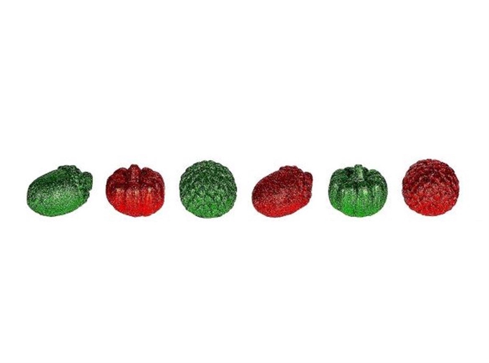<h4>Deco Pumpkin Acorn 6 Ass Green And Red</h4>