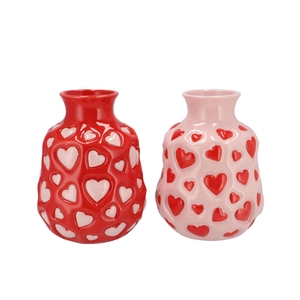 Heartbreaker Red/pink Mix Vase Ass 17x17x22cm