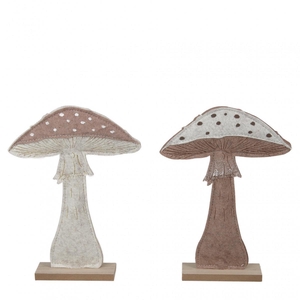 Herfst Deco paddenstoel 16*4*21.5cm ass.