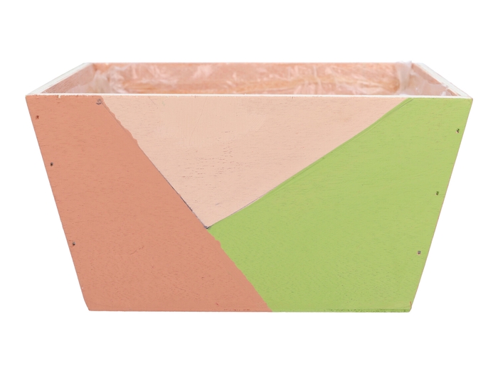 <h4>DF05-662686800 - Planter Levi 21x21x10 salmon / green</h4>