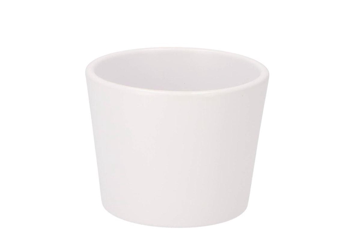 <h4>Ceramic White Matt Pot 11cm</h4>