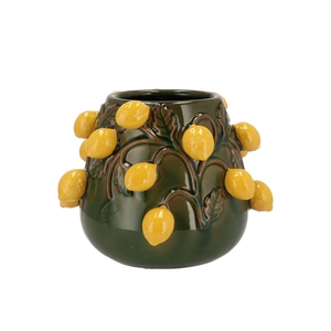 Fruit Lemon Green Pot 24x19cm Nm