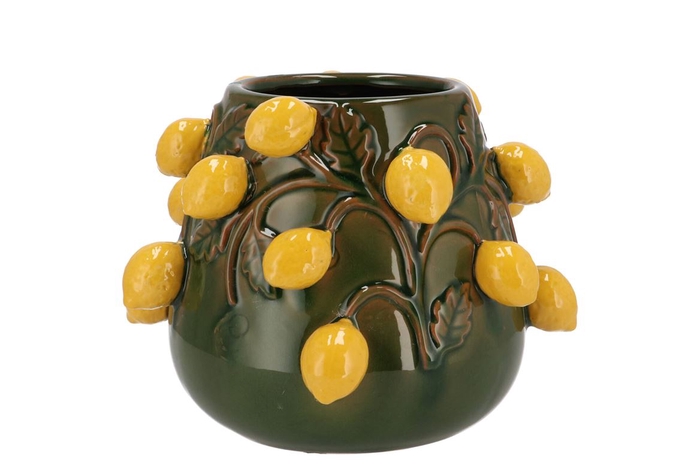 <h4>Fruit Lemon Green Pot 24x19cm Nm</h4>