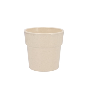 Ceramic Orchid Pot Beige Stone 13cm