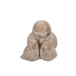 Concrete Gold Birds 14x18x15cm Nm