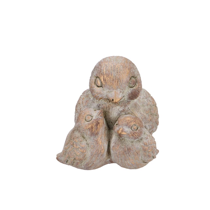 <h4>Concrete Gold Birds 14x18x15cm Nm</h4>