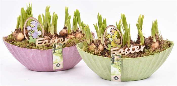 <h4>Kunstof kano groen/roze 24x10cm</h4>