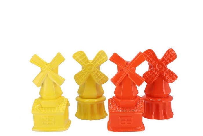 <h4>Holland Yellow/orange Vase Mill Ass 12x11x24cm Nm</h4>