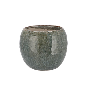 Iron Stone Blue Ball Pot 18x18x14cm Nm
