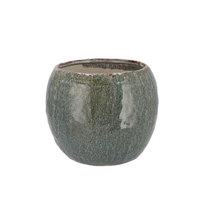 <h4>Iron Stone Blue Ball Pot 18x18x14cm Nm</h4>