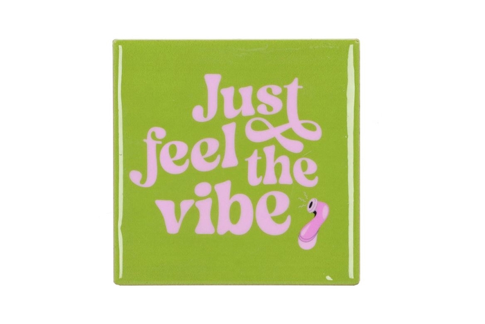 <h4>Tile Just Feel The Vibe Green 10x10x1cm</h4>