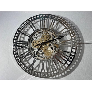 Clock Gear Ø60cm Shine Silver