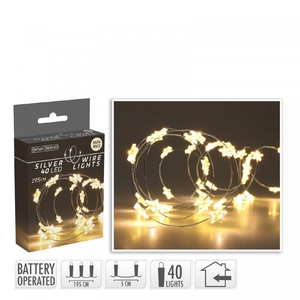 LED draad ster 40L 195cm (ex.batt)