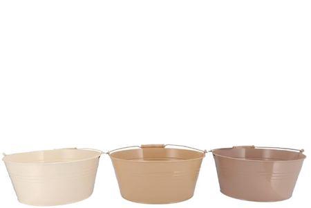 <h4>Zinc Natural Brown Mix Basic Bowl Ass 34x14x30cm</h4>