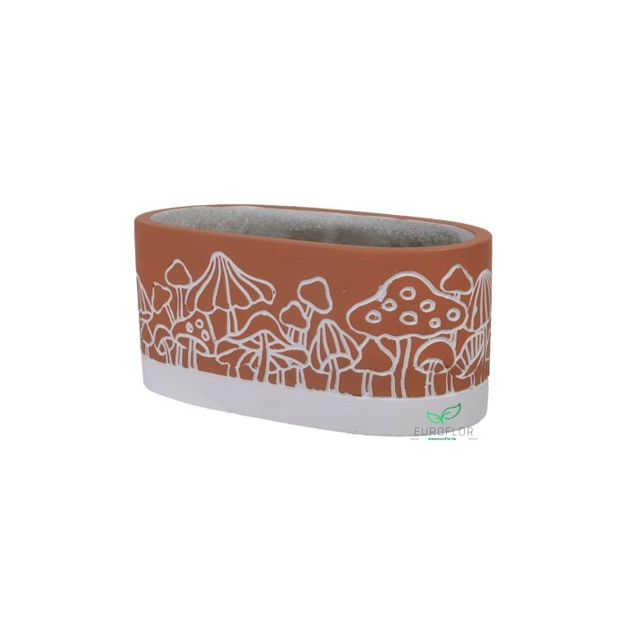 <h4>CEMENT FLOWERPOT MUSHROOM ORANGE 22X11X9,5</h4>