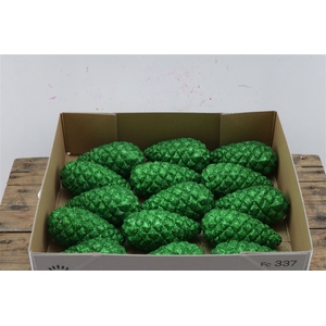 Deco Pinecone Green Laying Medium