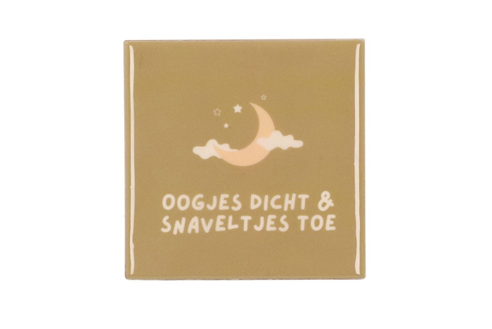 Tile Oogjes Dicht Snaveltjes Toe Brown 10x10x1cm Nm