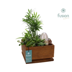 The Lighting Garden LED Large bruin vierkant met Pasen arrangement