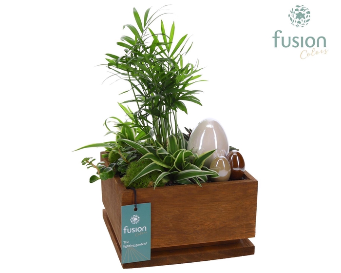 <h4>The Lighting Garden LED Large bruin vierkant met Pasen arrangement</h4>