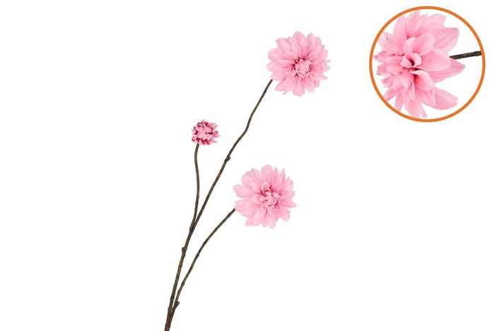 <h4>Silk Dahlia Branch Pink 80cm</h4>
