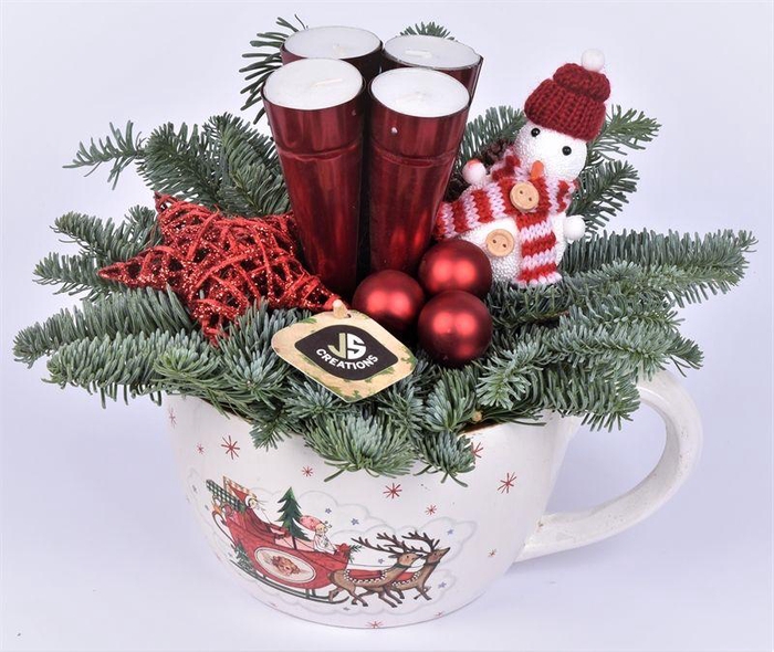 <h4>Keramiek kop met kerst print 18cm</h4>