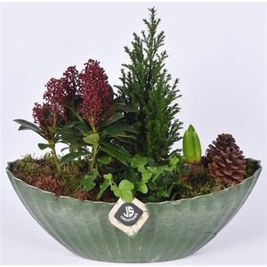 Kunststof Kano grijs/groen 36x15cm