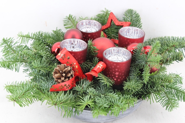 <h4>arr5 Kerst PL - Zink schaal 4licht rood</h4>