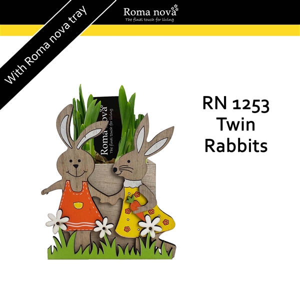 <h4>1253 - Twin Rabbits (Tete a Tete)</h4>