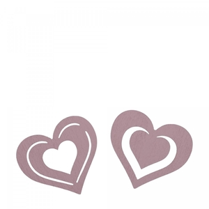 Valentine Deco heart wood d4cm x24