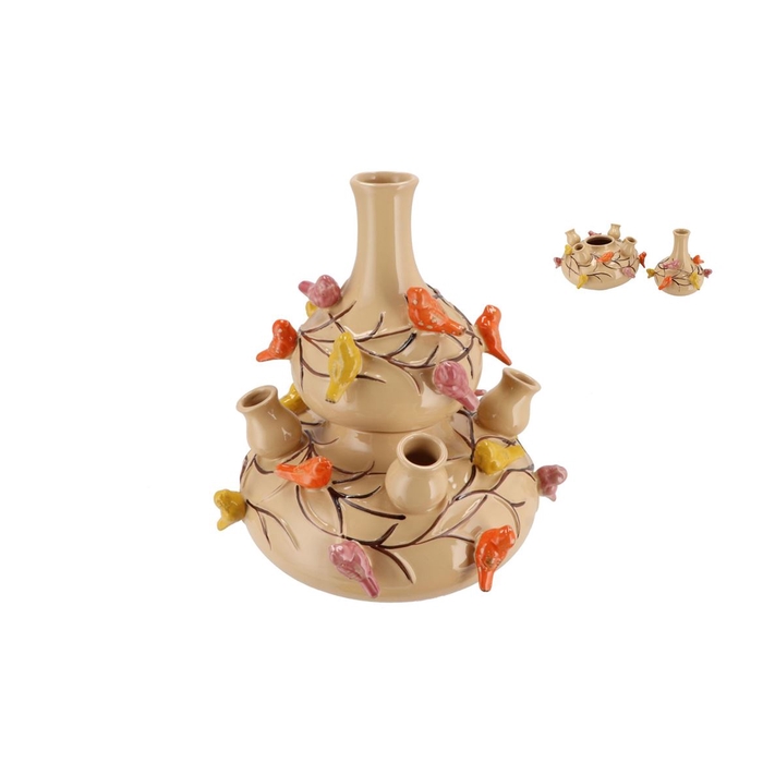 <h4>Bird Vase Sand Bubbles 28x32cm</h4>