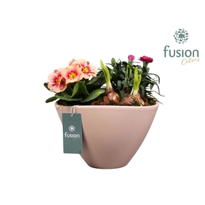 Keramiek pot met arrangement voorjaar