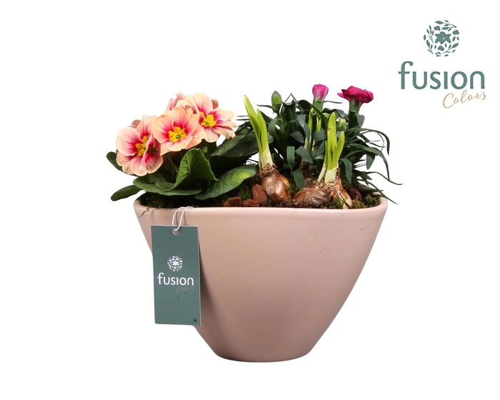 <h4>Keramiek pot met arrangement voorjaar</h4>