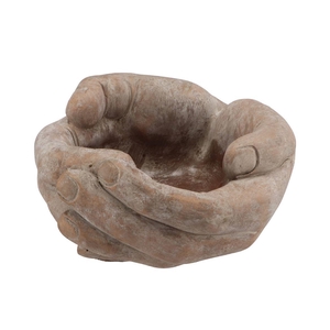 Concrete Saint Gold Hands 24x22x12cm