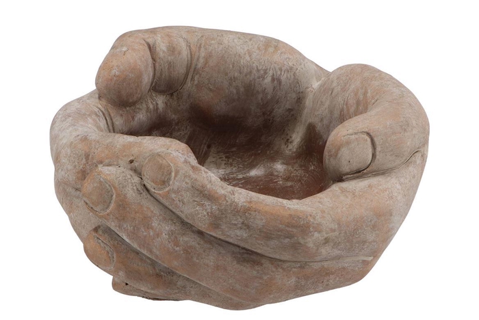 <h4>Concrete Saint Gold Hands 24x22x12cm</h4>