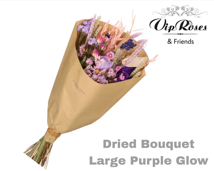 DRIED BOUQUET LARGE PURPLE GLOW