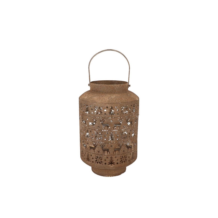 <h4>Kaya Bronze Lantern X-mas Metal 21x33cm</h4>