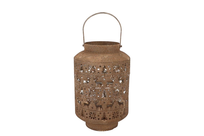 Kaya Bronze Lantern X-mas Metal 21x33cm