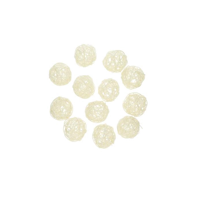 <h4>Decoratie Rattan bal 6cm x12</h4>